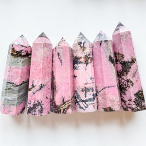 Hermosa Torre de Rodonita Natural de Primera Calidad, Cristal Pulido, Marca MUNTAHA AGATE, Tamaño 4-6 Pulgadas, Feng Shui - Product Image 2