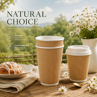 Vaso de Papel Promocional con Diseño Gráfico para Marca Corporativa, Apto para Alimentos, Libre de BPA, No Tóxico, Resistente al Calor, de Triple Pared