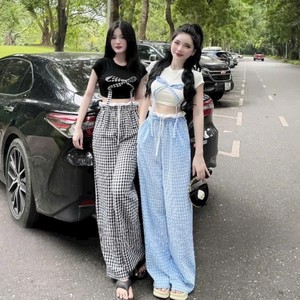 ชุดครอปท็อป2ชิ้นสำหรับเด็กผู้หญิงชุดครอปท็อปแบบธรรมชาติซักได้ฤดูร้อน - Product Image 6