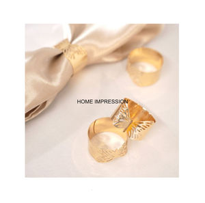 Rond de serviette en forme de feuille de conception simple pour les villas d'hôtel de mariage - Product Image 3