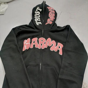 Sudadera con capucha y cremallera completa de alta calidad totalmente personalizable Tela de algodón 100% de peso pesado OEM. - Product Image 1