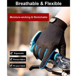 Factory-Made Cycling Racing Gloves Full <b>Finger</b> Touchscreen Technology Non-Slip Wear Resistant Mountain <b>Bike</b> Eco-Friendly - Product Image 3