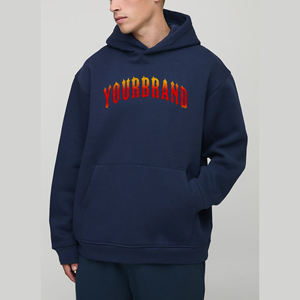 Vente chaude 100% coton surdimensionné poids lourd hommes fermeture éclair à capuche personnalisé DTF imprimé brodé Logo respirant Hip Hop - Product Image 1