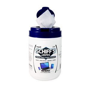 Toallitas de limpieza para pantallas y dispositivos electrónicos Schiffs eWipes sin rayas |   160 toallitas por tubo |   Toallitas de Limpieza Multiusos - Product Image 1