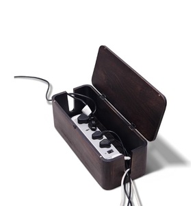 กล่องการจัดการสายเคเบิลไม้ ออแกไนเซอร์ซ่อนสายไฟที่สมบูรณ์แบบสําหรับห้องเกมในบ้าน โรงพยาบาลเทค โรงแรม - Product Image 4