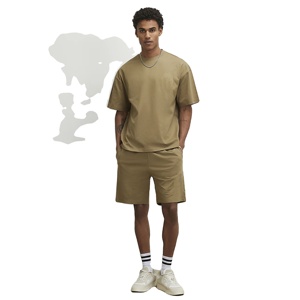 Conjunto de Ropa Vintage de Verano Personalizada para Hombre, Camiseta con Pantalones Cortos a Juego, Camiseta y Pantalones Cortos con Estampado Deslavado al Sol - Product Image 1