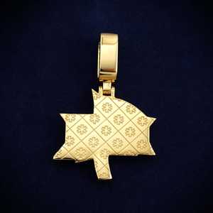 Pendentif et breloque personnalisés BARI en or 14 carats avec moissanite - Product Image 5