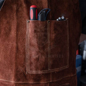 ผ้ากันเปื้อนหนังสำหรับผู้ชายและผู้หญิงผ้ากันเปื้อนหนังวัสดุทนทาน - Product Image 4