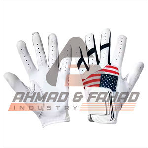 Custom White Genuine Leather Golf <b>Gloves</b> for <b>Men</b> and Women Non-Slip Breathable <b>Sheepskin</b> Soft Grip Custom Logo for Sports - Product Image 1