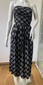 Durable Extensible Sans Manches Noir Blanc Coton Robe À La Mode XL Plus La Taille Sans Bretelles Décolleté Midi Longueur Plage Occasions - Product Image 4