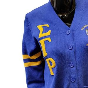 Suéter Cardigan Unisex al por Mayor con Botones, Cuello en V, Estilo Universitario, Mezcla de Algodón, Chaqueta de Punto Varsity Informal - Product Image 3