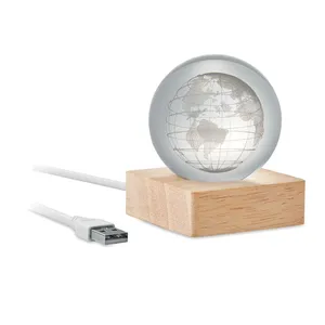 Lampe globe en verre LED personnalisée, décoration de bureau et accessoires, gadgets - Product Image 1