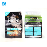 Sacs d'emballage personnalisés pour aliments pour chats et chiens, grandes pochettes à fond plat, laminées, refermables avec fermeture éclair, anti-odeur, pour aliments gras, PET/VMPET/PE