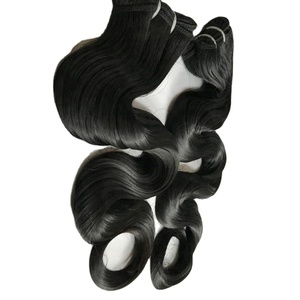 ผมชาวอินเดียแท้ผม Remy ผมต่อหนังสีดำธรรมชาตินุ่มลื่นแบบคลื่นเทปพันผม1B - Product Image 1