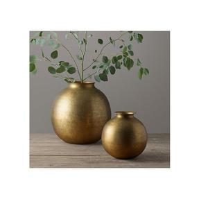 El mejor tema, jarrón de flores de Metal decorativo de latón, jarrones de mesa martillados decorativos de lujo para decoración nórdica del hogar - Product Image 4