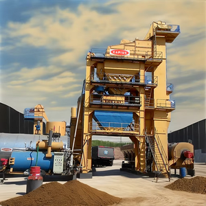 Componentes de planta mezcladora de asfalto estacionaria eficiente Bomba alimentada por motor de núcleo PLC DE LA India para trabajos de construcción municipales - Product Image 1