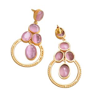 กระดุมพลอยทองเหลืองแบบกึ่งมีค่าชุบทอง18K ประดับด้วยทองเคจำนวนมากขายส่ง - Product Image 2