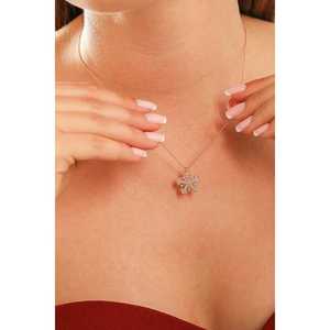 925 Sterling <b>Silver</b> Snowflake Necklace with White Stone Elegant Fine Cuff Links & Tie <b>Clips</b> - Product Image 3