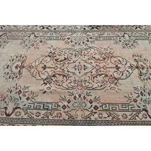 6x9.2 ft Turkish Rug, Vintage Large Rug, <b>Brown</b> Green Moroccan <b>Wool</b> Rug - Product Image 5