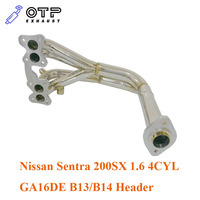 Tubo de Escape OTP para Nissan Sentra B13 B14 200SX 1.6 4CIL GA16DE, Alto Rendimiento, Acero Inoxidable SUS304