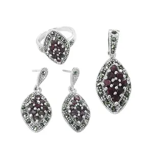 "925 <b>Silver</b> Zircon & Pearl <b>Earrings</b> <b>Set</b> for Women's Party & Wedding Jewelry" - Product Image 2
