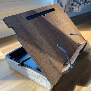 Customizable Wooden <b>Book</b> Stand & Cookbook <b>Holder</b> Portable Foldable Recipe Stand with 8 Angle Adjustments Ideal Gift for <b>Readers</b> - Product Image 3