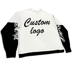 Nouveau design personnalisé t-shirt à manches longues pour hommes haute qualité col rond décontracté hommes surdimensionné Boxy hommes T-shirts - Product Image 1