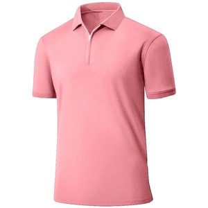 T-shirt polo d'été décontracté à fermeture éclair pour homme, surdimensionné, manches courtes, motif respirant, léger, évacuant l'humidité - Product Image 3