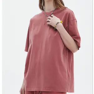 Fabriek Directe Verkoop Hoge Kwaliteit 100% Katoenen Ronde Hals T-Shirt Zwaargewicht Zwart Wit Rood Basis T-Shirt