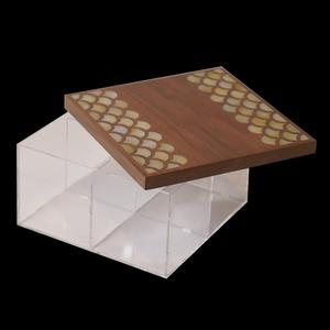 Incrustation de nacre en bois gravée au laser Nouveau design Acrylique Sweet Box Boîtes à bijoux polyvalentes - Product Image 2