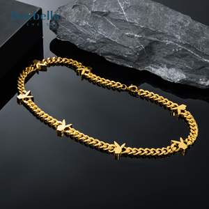 Venta caliente 14K Chapado en oro 925 Chapado en plata 8mm Moissanite Bunny Heads Cadena cubana para hombres - Product Image 4