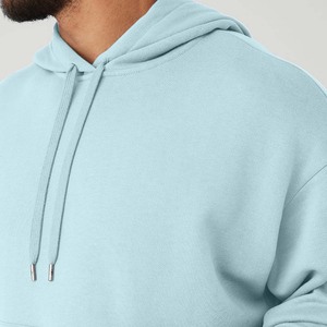Sweat à capuche coupe décontractée unie avec logo personnalisé en relief – Pulls en molleton de qualité supérieure - Product Image 4