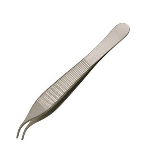 Fórceps de tejido Adson 12cm fórceps de microtejido Adson en ángulo curvo con 1x2 dientes fórceps quirúrgicos Adson - Product Image 4