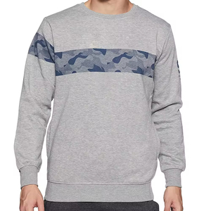 Custom <b>Men's</b> Autumn Embroidered Cotton Pullover Regular Fit O-Neck Streetwear Crewneck Sweatshirt - Product Image 1