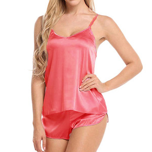 Conjunto de Pijama Corto para Mujer, Talla Grande, Verano, Características: Suavidad, Tacto Sexy, Suavidad, Precio al por Mayor - Product Image 1