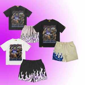 Conjunto de Camiseta y Pantalones Cortos de Malla de Secado Rápido para Hombre, Estilo Urbano de Verano, Conjuntos de Moda con Chándal, Ropa Cómoda - Product Image 6