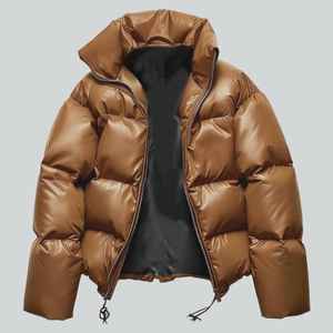 Chaqueta Acolchada de Piel de Oveja Refinada, Anorak de Invierno Impermeable y Ecológico, Logotipo Frontal Personalizable, Ropa Urbana de Alta Calidad - Product Image 1