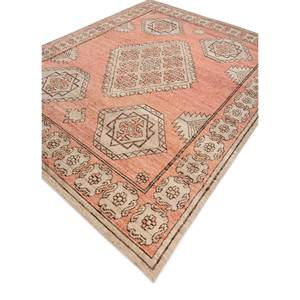 Alfombras Afganas de Lana Anudadas a Mano en Color Rojo Orégano, Diseño Geométrico Rectangular de Gran Tamaño 9x12 para Entrada, Pasillo y Sala de Estar - Product Image 2