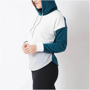 Nouvelle Arrivée Pull à Capuche Imprimé en Tricot pour Femme, Manches Longues, Coupe Oversize, Épaules Tombantes, 100% Coton Respirant - Product Image 5