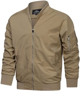 Chaquetas de bombardero de satén para mujer, chaquetas de bombardero impermeables para hombre, chaquetas de bombardero de nailon impermeables en blanco al por mayor - Product Image 1