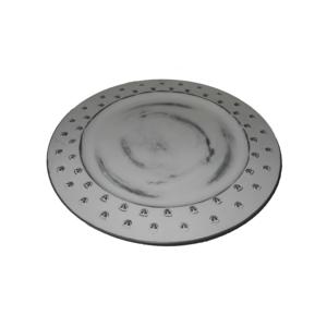 Assiette de présentation en acier inoxydable avec gravée à la main Assiette de présentation du serveur de pâtes aux fruits de créateur Assiette de service écologique - Product Image 4