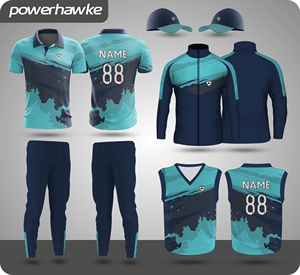 Camiseta de cricket Jersey y pantalones de color de contraste Uniforme con logotipo personalizado para adultos - Product Image 2