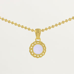 สร้อยคอจี้เงินสเตอร์ลิงสีรุ้งสำหรับเด็กดีไซน์มินิมอลดีไซน์แบบธรรมชาติโรเดียมชุบทองสาม - Product Image 6