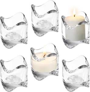Rustic Mushroom Shape Glass Tealight <b>Votive</b> <b>Candle</b> Holder Decorative Piece for Weddings Home Decoration Events and Celebrations - Product Image 3