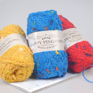 Misoknit Workwear 100% poliéster hilo mezclado Happy Ping-Pong inspirado ropa de invierno para adultos gran crudo caliente buenas ventas - Product Image 6