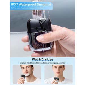 Afeitadora Eléctrica Inalámbrica Tipo C para Hombre, Resistente al Agua, para Uso en Seco y Húmedo, con Pantalla LED, Larga Duración de Batería y Bloqueo de Viaje, IPX7 - Product Image 4