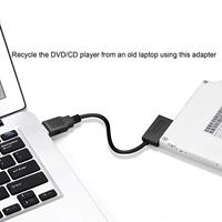 USB 2,0 a (7 + 6) 13 pines Slimline Slim SATA II Laptop CD/DVD Drive Cable adaptador