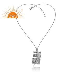 Vintage Design Silver Oxidised Pendant Necklace Custom Jewelry <b>For</b> Women <b>Gift</b> <b>For</b> <b>Her</b> Wholesale Jewelry Manufacturer - Product Image 1