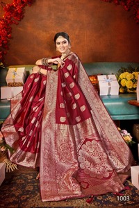 Vente en gros Vêtements de mariage Collection de saris en soie Sarees de mariée exquis avec un travail Zari complexe et des conceptions traditionnelles - Product Image 3