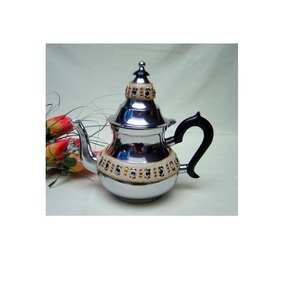 Ensemble de théière en métal pour servir le thé et le café, design peint à la main, décoration de table pour la maison et le jardin, pots à thé - Product Image 1